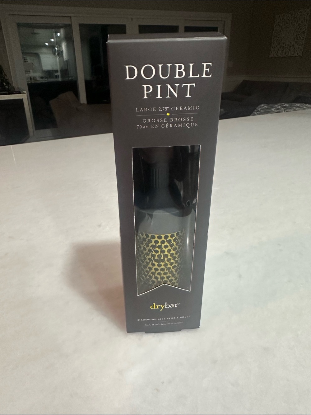 Drybar Double Pint Large Ceramic Round Brush - Black & Gold
